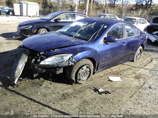 1YVHZ8BH1A5M33822 - 2010 MAZDA 6 I BLUE photo 2