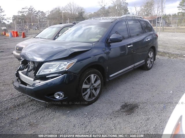 5N1AR2MN4DC678116 - 2013 NISSAN PATHFINDER S/SV/SL/PLATINUM 蓝色 照片 2
