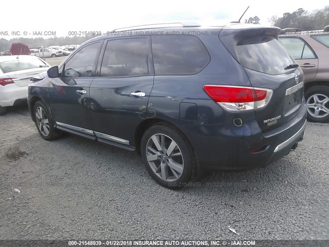 5N1AR2MN4DC678116 - 2013 NISSAN PATHFINDER S/SV/SL/PLATINUM 蓝色 照片 3