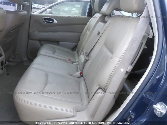 5N1AR2MN4DC678116 - 2013 NISSAN PATHFINDER S/SV/SL/PLATINUM 蓝色 照片 8
