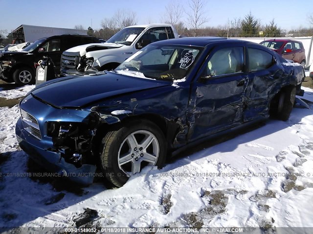 2B3CA3CV8AH110893 - 2010 DODGE CHARGER SXT BLUE photo 2