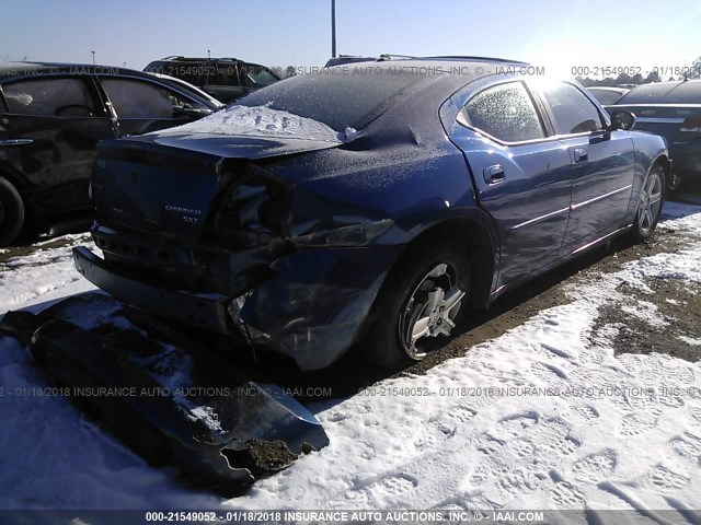 2B3CA3CV8AH110893 - 2010 DODGE CHARGER SXT BLUE photo 4