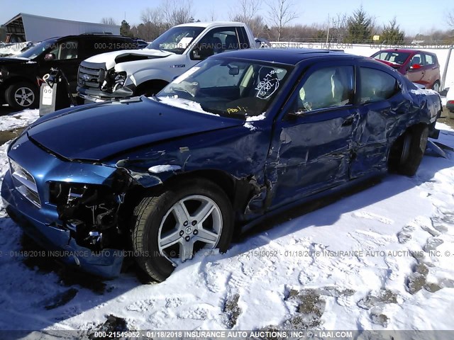 2B3CA3CV8AH110893 - 2010 DODGE CHARGER SXT BLUE photo 6