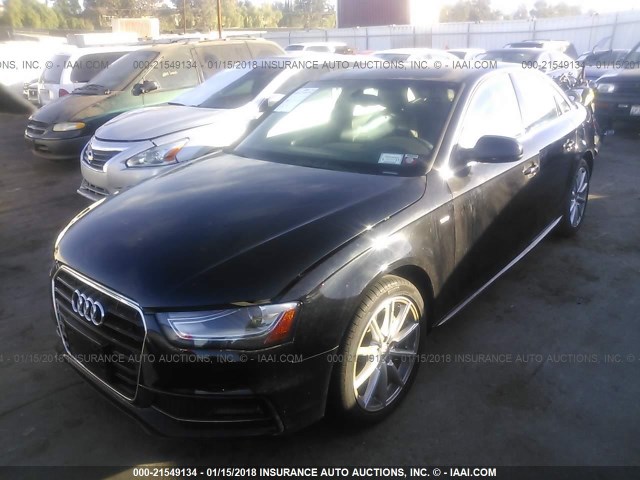 WAUEFAFL5FN022550 - 2015 AUDI A4 PREMIUM PLUS BLACK photo 2