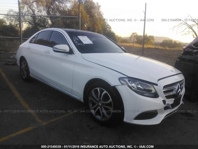 55SWF4JB1GU165260 - 2016 MERCEDES-BENZ C 300 WHITE photo 1