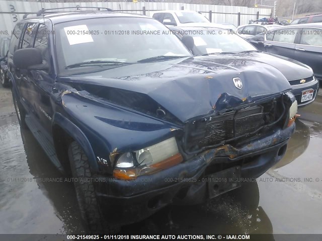 1B4HS28Z2YF235761 - 2000 DODGE DURANGO BLUE photo 6