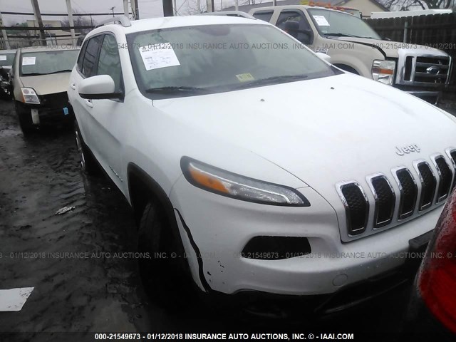 1C4PJMDB6EW108982 - 2014 JEEP CHEROKEE LIMITED WHITE photo 1