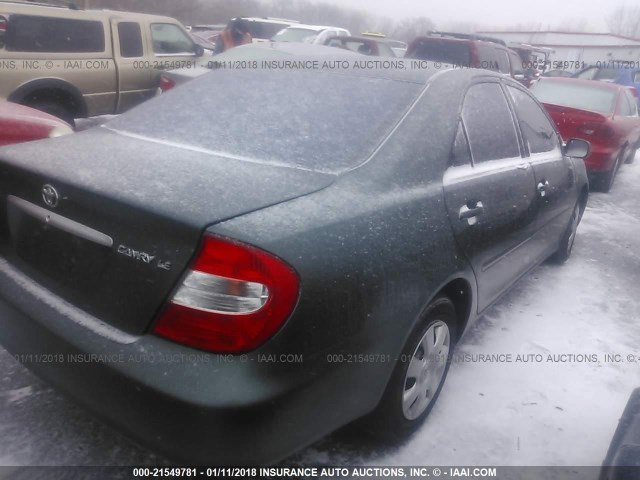 4T1BE32K32U574061 - 2002 TOYOTA CAMRY LE/XLE/SE მწვანე ფოტო 4