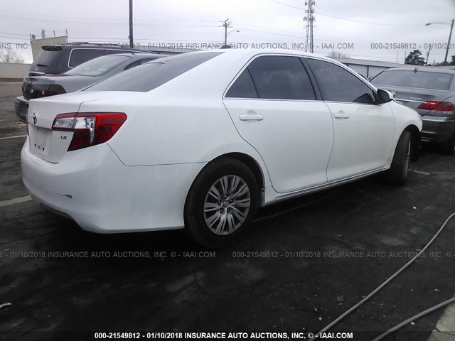 4T1BF1FKXCU553995 - 2012 TOYOTA CAMRY SE/LE/XLE WHITE photo 4