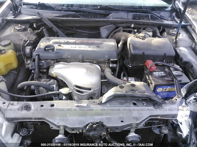 JTDBE32K920024827 - 2002 TOYOTA CAMRY LE/XLE/SE ნაცრისფერი ფოტო 10