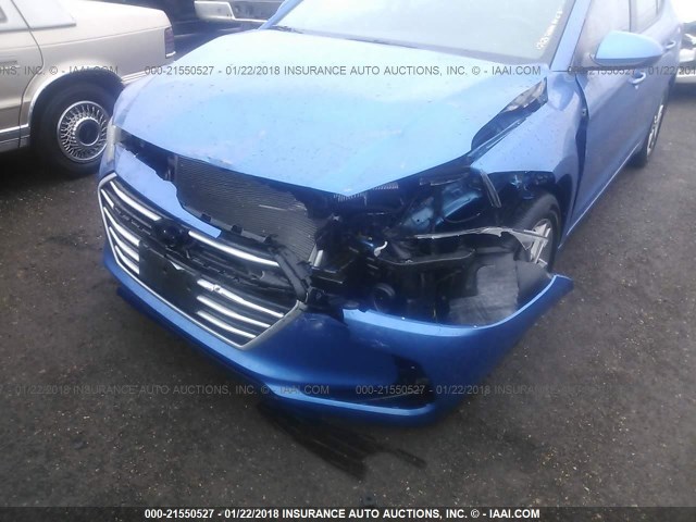 KMHD84LFXHU228735 - 2017 HYUNDAI ELANTRA SE/VALUE/LIMITED BLUE photo 6