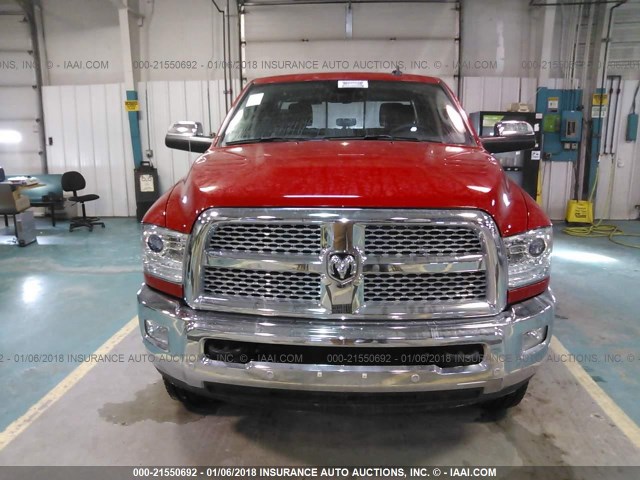 3C6UR5FL8HG674210 - 2017 RAM 2500 LARAMIE RED photo 6