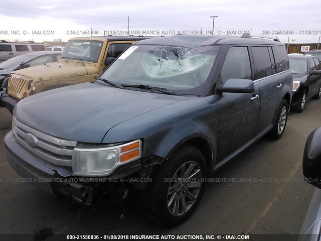 2FMHK6CC1ABA38645 - 2010 FORD FLEX SEL Կապույտ լուսանկար 2