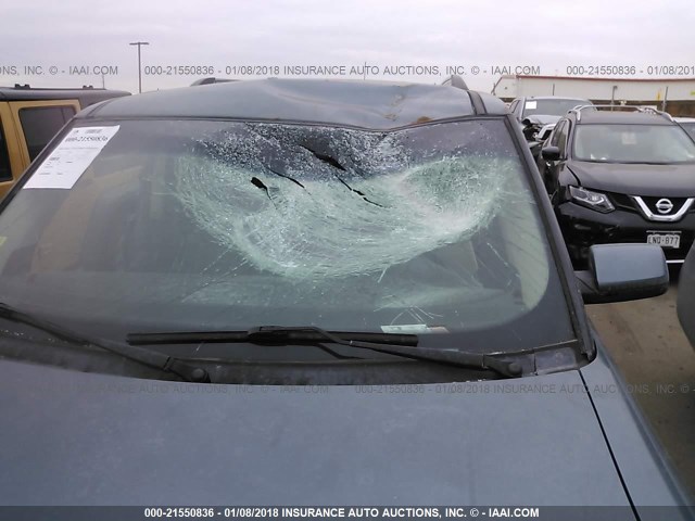 2FMHK6CC1ABA38645 - 2010 FORD FLEX SEL Կապույտ լուսանկար 6