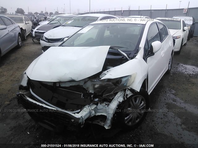 JHMZE2H51BS001300 - 2011 HONDA INSIGHT LX WHITE photo 2