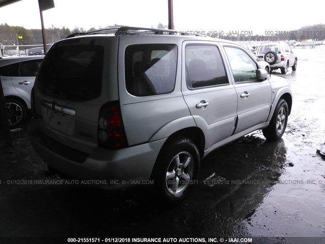 4F2YZ94196KM04900 - 2006 MAZDA TRIBUTE S SILVER photo 4