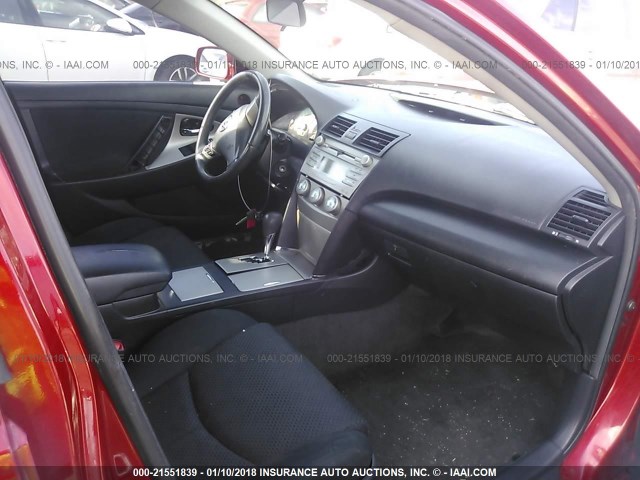 4T1BK46K87U047262 - 2007 TOYOTA CAMRY NEW GENERAT LE/XLE/SE RED photo 5