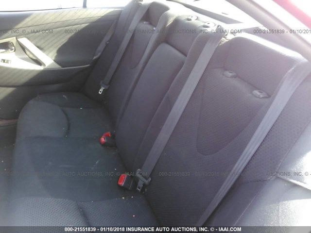 4T1BK46K87U047262 - 2007 TOYOTA CAMRY NEW GENERAT LE/XLE/SE RED photo 8