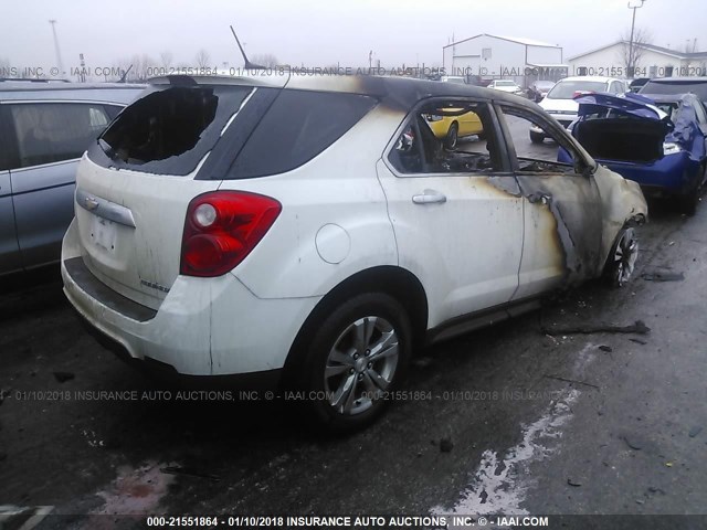 2GNALBEK3D6215197 - 2013 CHEVROLET EQUINOX LS WHITE photo 4