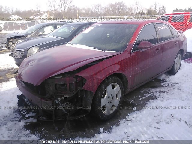 2G1WD58C679136524 - 2007 CHEVROLET IMPALA SUPER SPORT RED photo 2