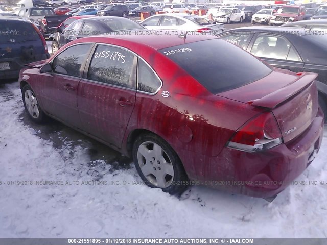 2G1WD58C679136524 - 2007 CHEVROLET IMPALA SUPER SPORT RED photo 3