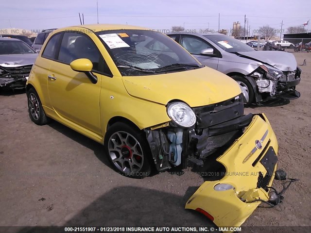 3C3CFFBR6DT618608 - 2013 FIAT 500 SPORT YELLOW photo 1