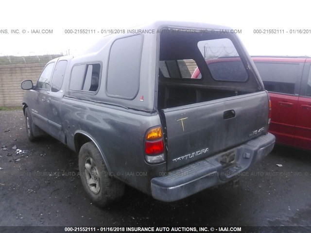 5TBBT44153S438100 - 2003 TOYOTA TUNDRA ACCESS CAB SR5 GRAY photo 3