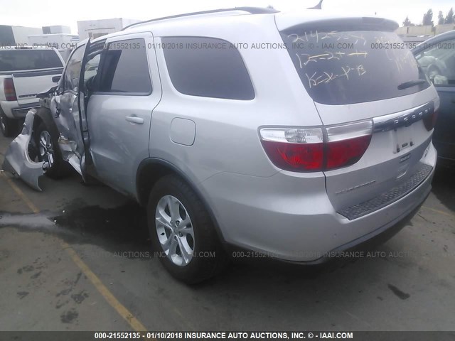 1C4RDHDG4CC158393 - 2012 DODGE DURANGO CREW SILVER photo 3