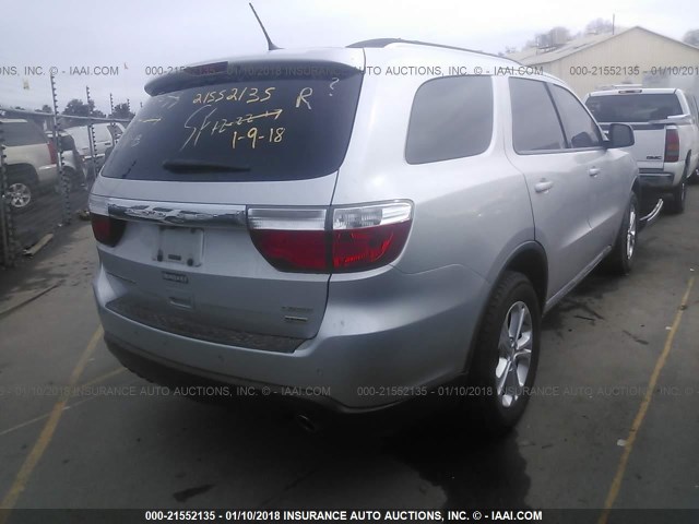 1C4RDHDG4CC158393 - 2012 DODGE DURANGO CREW SILVER photo 4