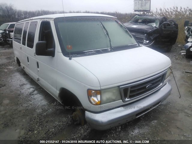 1FMRE11LX4HA21142 - 2004 FORD ECONOLINE E150 WAGON WHITE photo 1