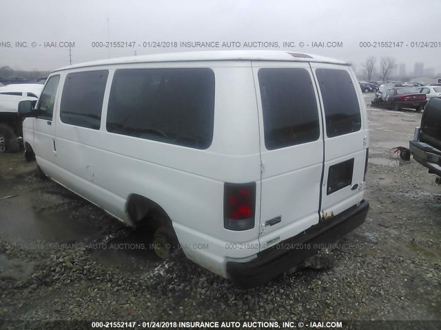 1FMRE11LX4HA21142 - 2004 FORD ECONOLINE E150 WAGON WHITE photo 3