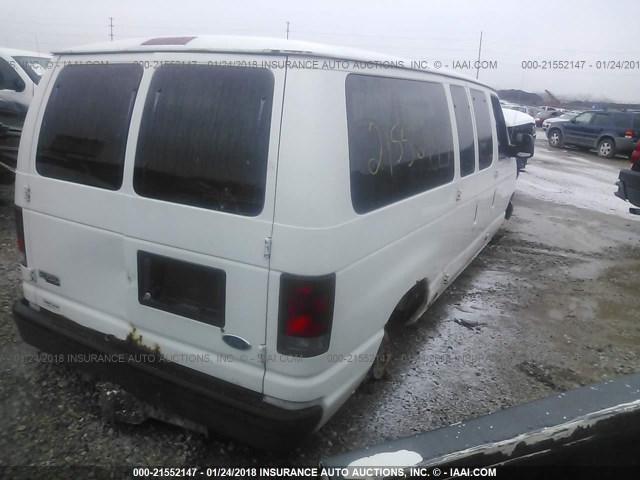 1FMRE11LX4HA21142 - 2004 FORD ECONOLINE E150 WAGON WHITE photo 4