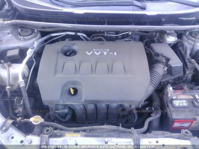 2T1KU40E79C186963 - 2009 TOYOTA COROLLA MATRIX  SILVER photo 10