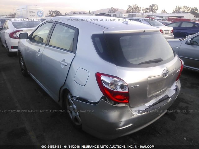 2T1KU40E79C186963 - 2009 TOYOTA COROLLA MATRIX  SILVER photo 3