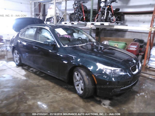 WBANV13548CZ57744 - 2008 BMW 528 XI GREEN photo 1