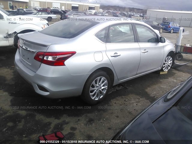 3N1AB7AP2HY223728 - 2017 NISSAN SENTRA S/SV/SR/SL SILVER photo 4