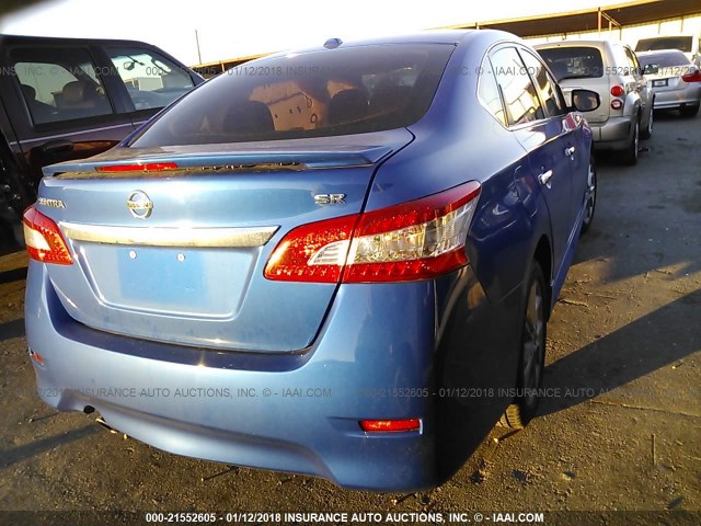 3N1AB7APXFY357447 - 2015 NISSAN SENTRA S/SV/SR/SL BLUE photo 4