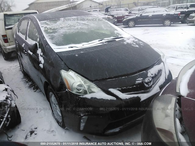 JTDZN3EU2D3233422 - 2013 TOYOTA PRIUS V BLACK photo 1