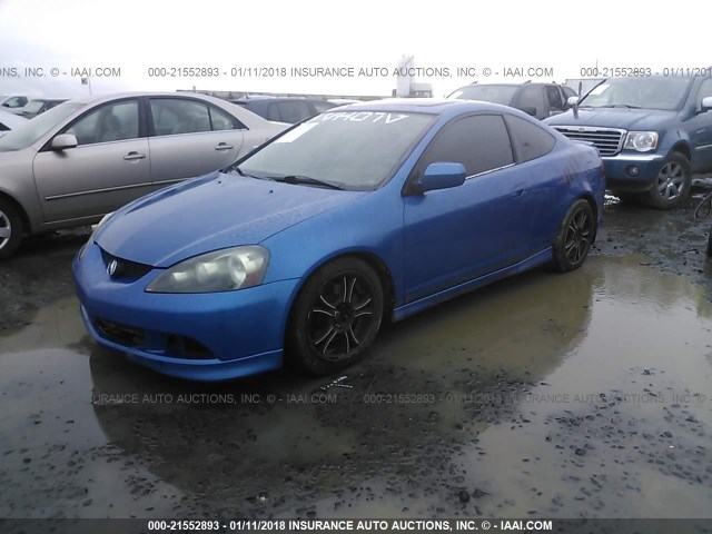 JH4DC53086S003869 - 2006 ACURA RSX TYPE-S BLUE photo 2
