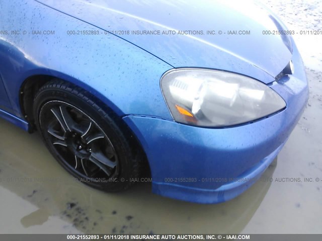 JH4DC53086S003869 - 2006 ACURA RSX TYPE-S BLUE photo 6