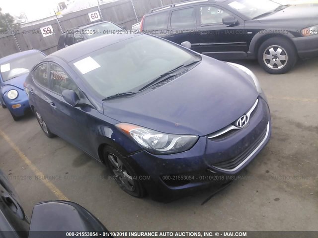 5NPDH4AE3DH279478 - 2013 HYUNDAI ELANTRA GLS/LIMITED BLUE photo 1