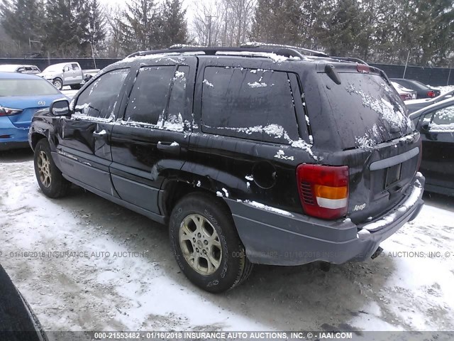 1J4GW48S71C676417 - 2001 JEEP GRAND CHEROKEE LAREDO BLACK photo 3