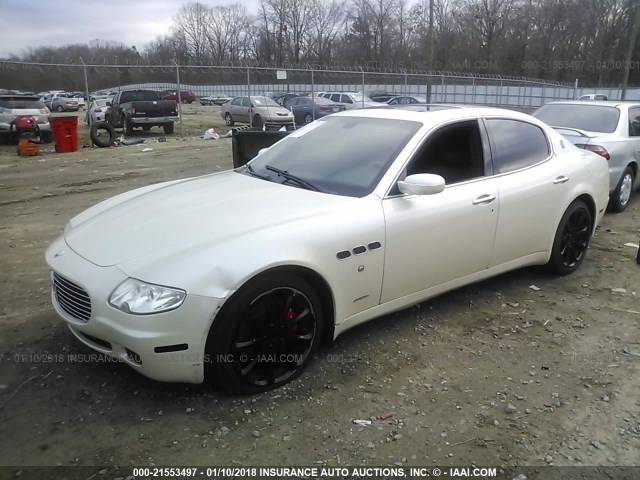 ZAMFE39A570030318 - 2007 MASERATI Quattroporte M139 CREAM photo 2