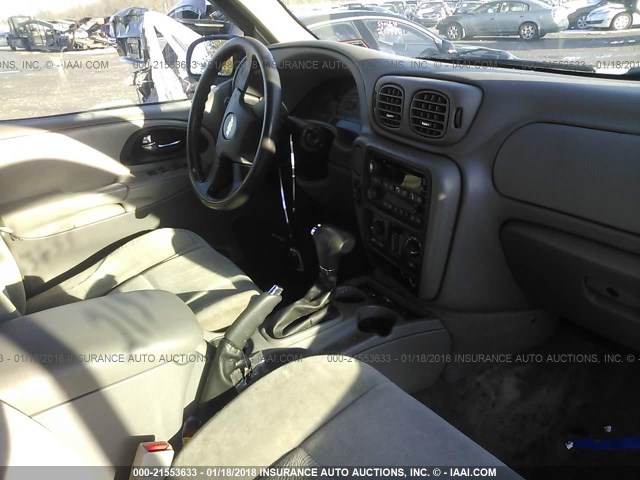 1GNDS13S662193189 - 2006 CHEVROLET TRAILBLAZER LS/LT SILVER photo 5