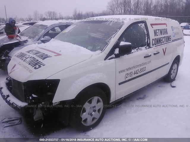 2C4RDGAG0CR288290 - 2012 DODGE RAM VAN WHITE photo 2