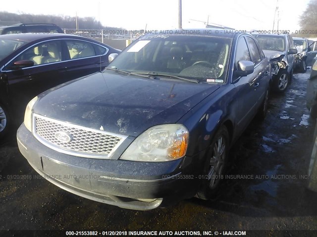 1FAFP25105G199056 - 2005 FORD FIVE HUNDRED LIMITED BLUE photo 2