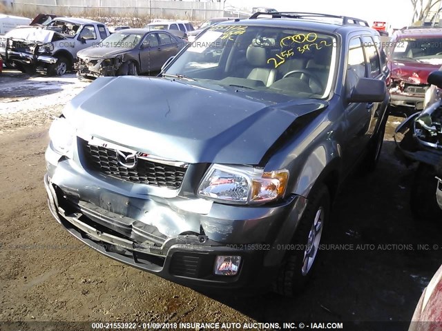 4F2CY9C70BKM05835 - 2011 MAZDA TRIBUTE I BLUE photo 2