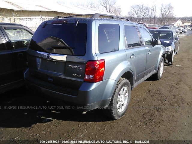 4F2CY9C70BKM05835 - 2011 MAZDA TRIBUTE I BLUE photo 4