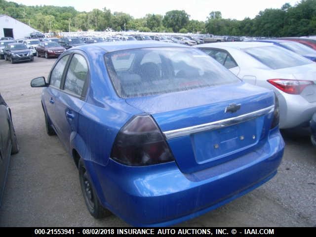 KL1TD566X8B184185 - 2008 CHEVROLET AVEO LS BLUE photo 3