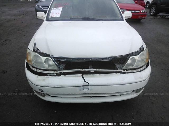 4T1BF28B43U311447 - 2003 TOYOTA AVALON XL/XLS WHITE photo 6